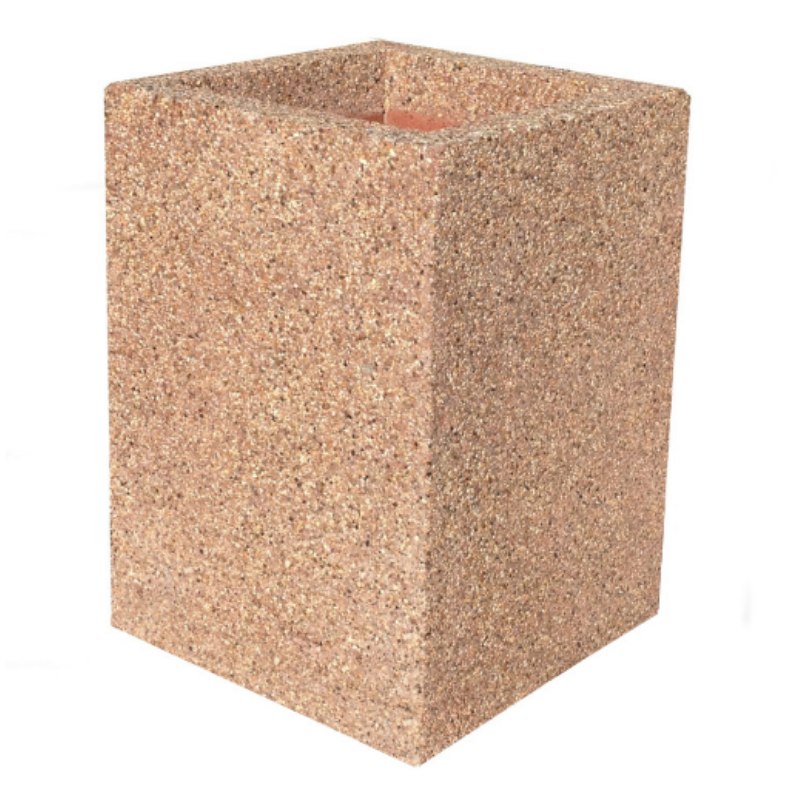 Kuba square concrete planter 65x65x89 cm – photo 4