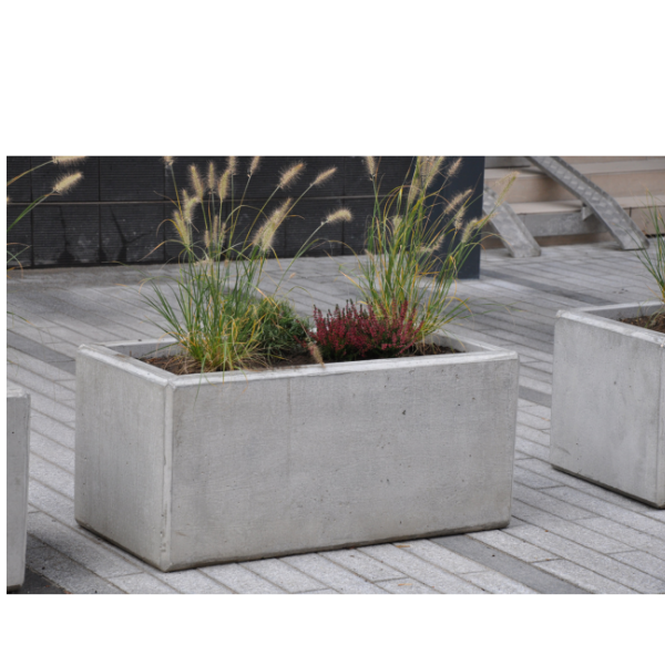 Kathrin rectangular concrete planter 100x50x45 cm – photo 4