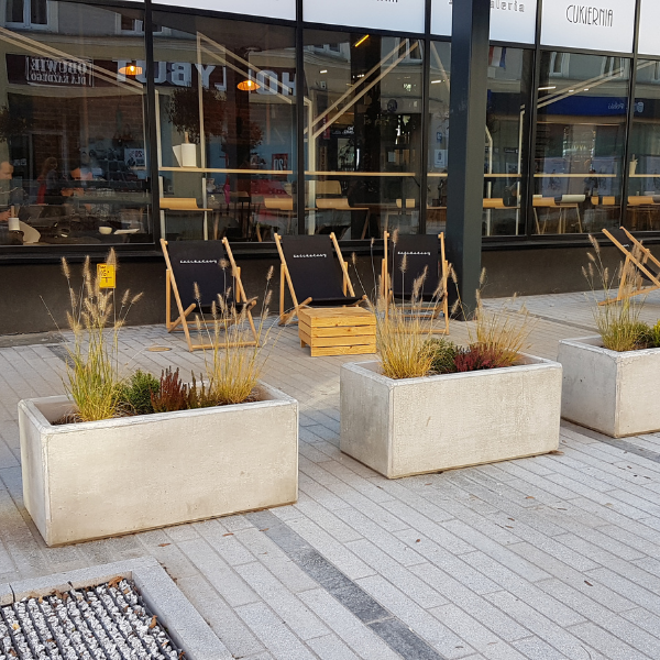 Kathrin rectangular concrete planter 100x50x45 cm – photo 5