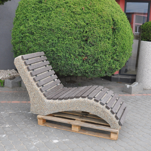 Darina concrete lounger with slats – photo 7