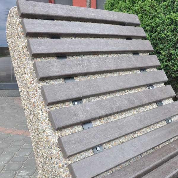 Darina concrete lounger with slats – photo 8