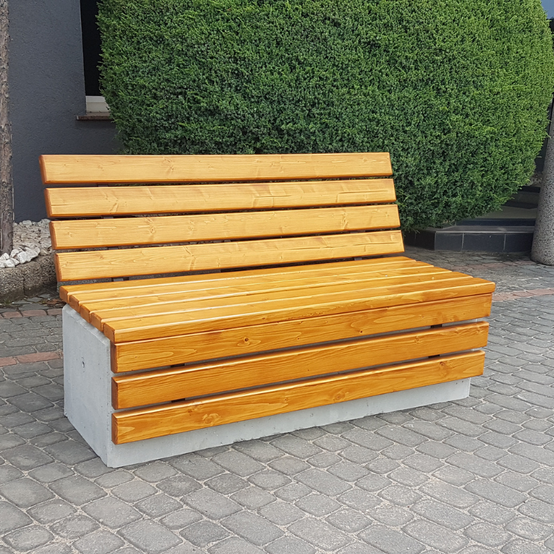 Ławka betonowa Chiara 150 x 50 cm wys. 100 cm – fotografija 5