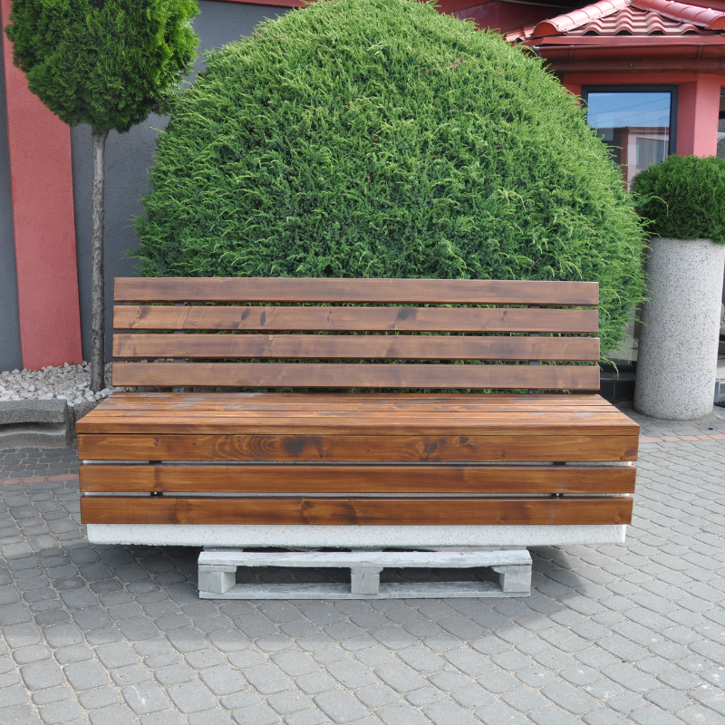 Ławka betonowa Chiara 150 x 50 cm wys. 100 cm – fotografija 6