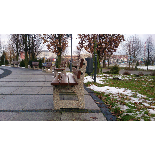 Evelyn concrete bench 175 x 40 cm, height 78 cm – photo 4