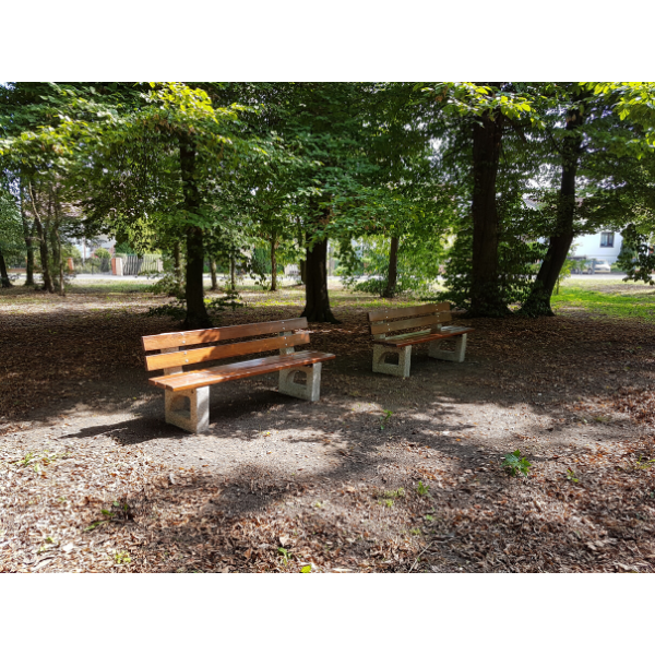 Evelyn concrete bench 175 x 40 cm, height 78 cm – photo 5