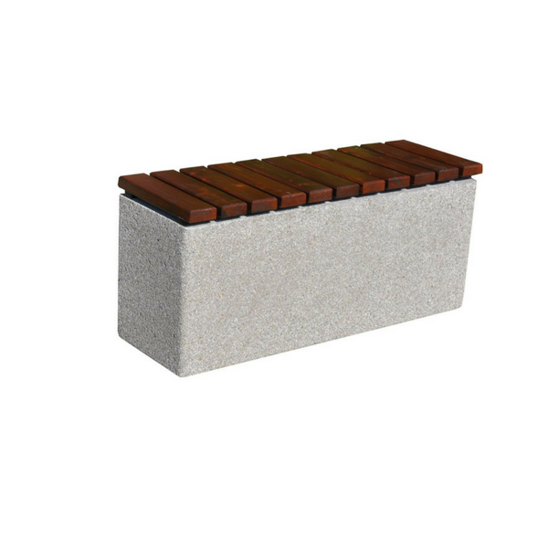 Charlotte Concrete Bench 125 x 41 cm, Height 55 cm