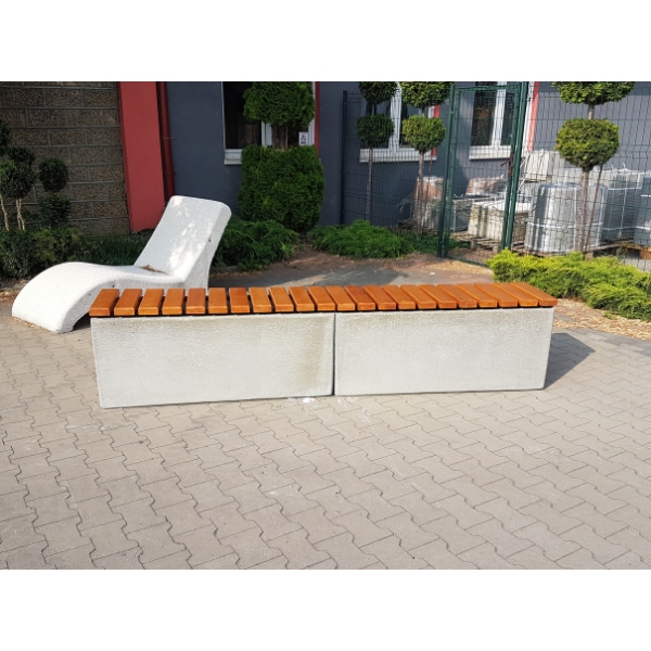Ławka betonowa Charlotte 125 x 41 cm wys. 55 cm – fotografija 4