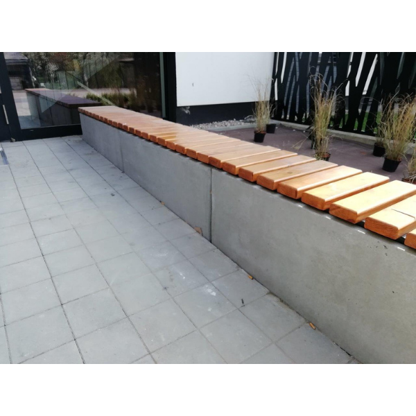 Ławka betonowa Charlotte 125 x 41 cm wys. 55 cm – fotografija 5