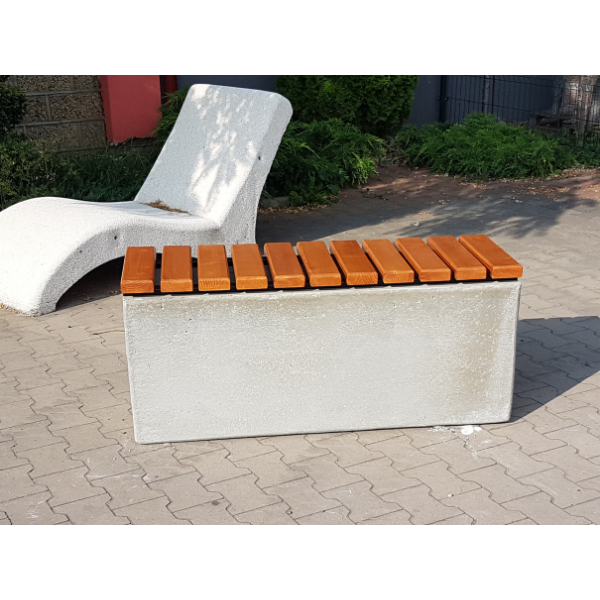 Ławka betonowa Charlotte 125 x 41 cm wys. 55 cm – fotografija 6