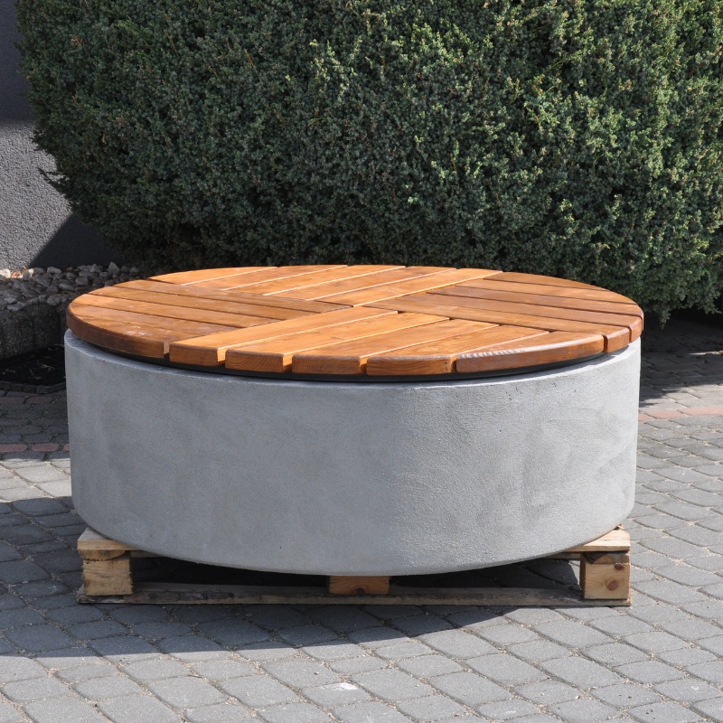 Tomas Round Concrete Bench Ø 130 cm – photo 4