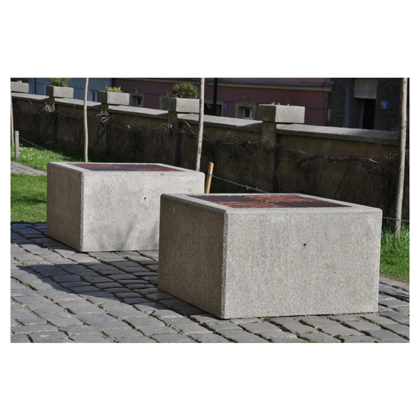 Ławka betonowa Stanley 100 x 100 cm wys. 60 cm – fotografija 2