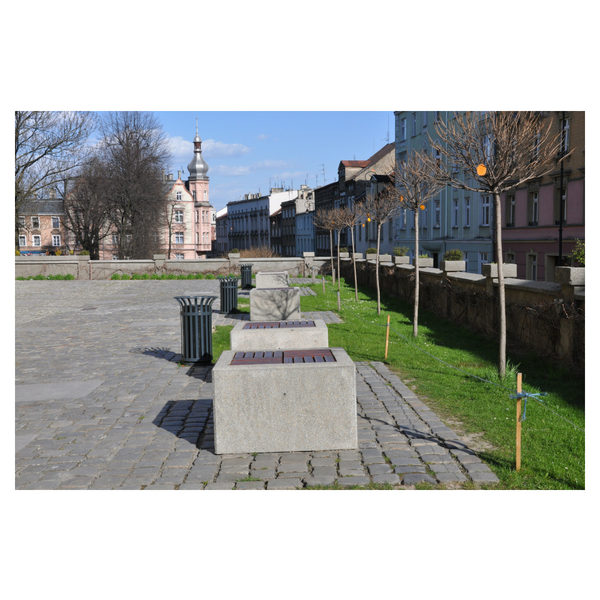 Ławka betonowa Stanley 100 x 100 cm wys. 60 cm – fotografija 4