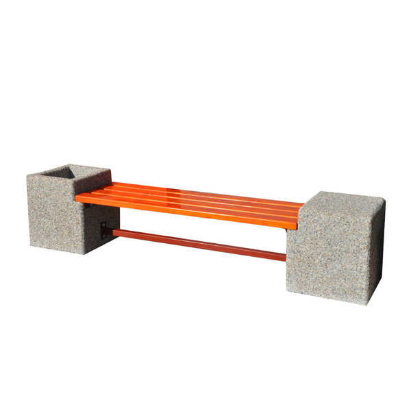 Kornel Concrete Bench 230 x 45 x 50 cm without Backrest