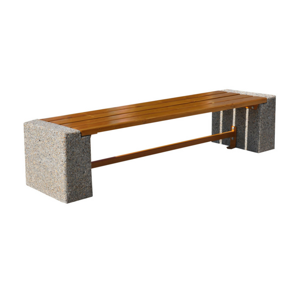 Ksenia Concrete Bench 200 x 53 x 45 cm without Backrest