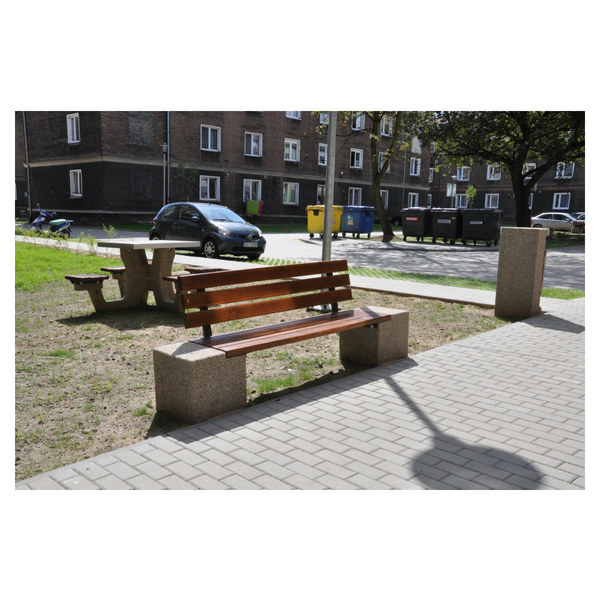 Bogdan Concrete Bench 200 x 40 x 87 cm with Backrest – photo 4