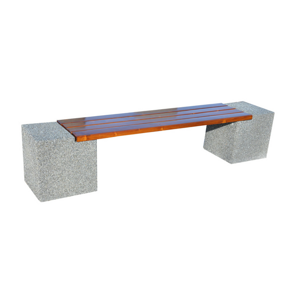 Dan Concrete Bench 200 x 40 x 42 cm without Backrest