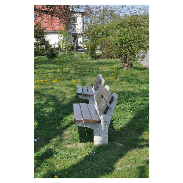 Kinga concrete bench with backrest 200 x 40 x 88 cm – photo 4