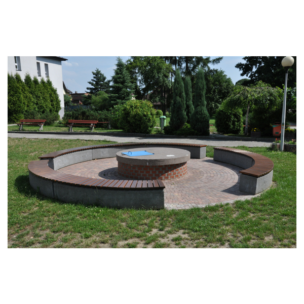 Ławka betonowa łukowa André 230 x 45 x 46 cm bez oparcia – zdjęcie 4