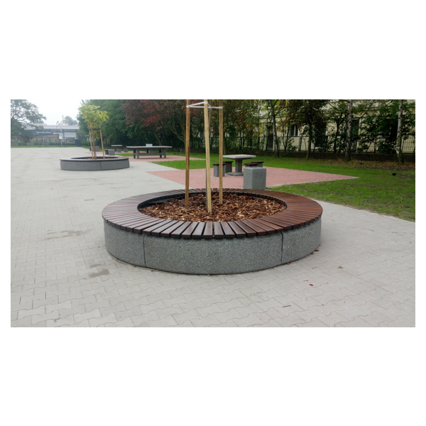 Amelie curved concrete bench without backrest 157 x 45 x 46 cm – photo 4