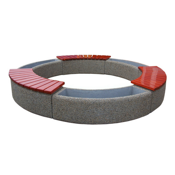 Amelie curved concrete bench without backrest 157 x 45 x 46 cm – photo 7