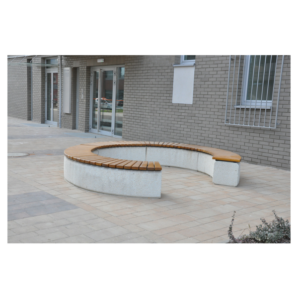 Amelie curved concrete bench without backrest 157 x 45 x 46 cm – photo 9