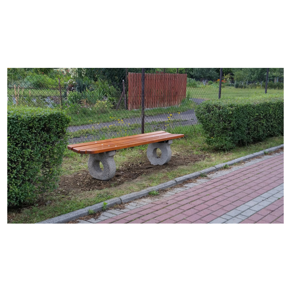 Ławka betonowa Izydor 200 x 43 x 95 cm z oparciem – fotografija 4