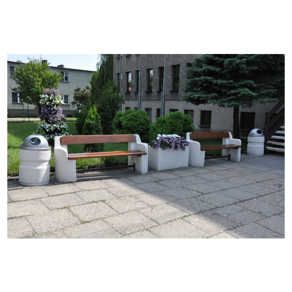 Ławka betonowa Dobrosław 190 x 56 x 80 cm z oparciem – zdjęcie 4