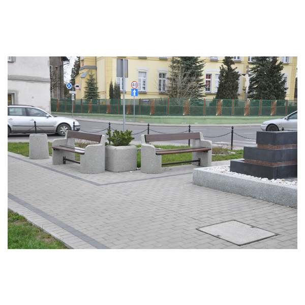 Ławka betonowa Dobrosław 190 x 56 x 80 cm z oparciem – zdjęcie 5