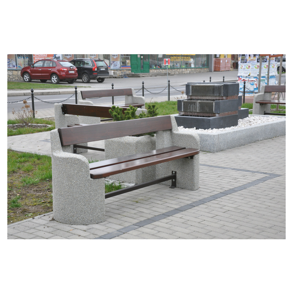 Ławka betonowa Dobrosław 190 x 56 x 80 cm z oparciem – zdjęcie 8