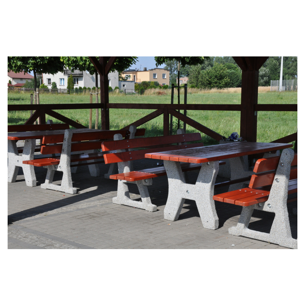 Julia concrete bench 200 x 63 x 75 cm with backrest – photo 6