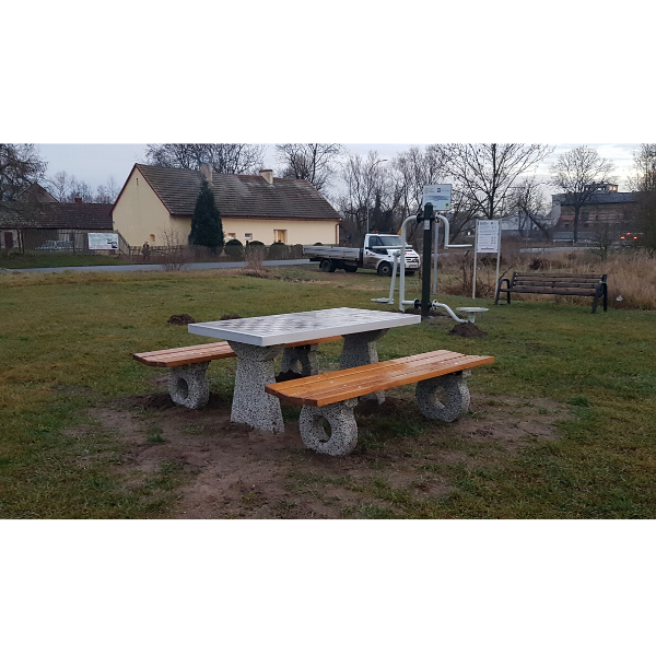 Niko concrete games table, chess and ludo – photo 4