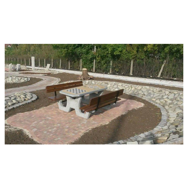 Teodora Concrete Games Table – Chess and Ludo – photo 4
