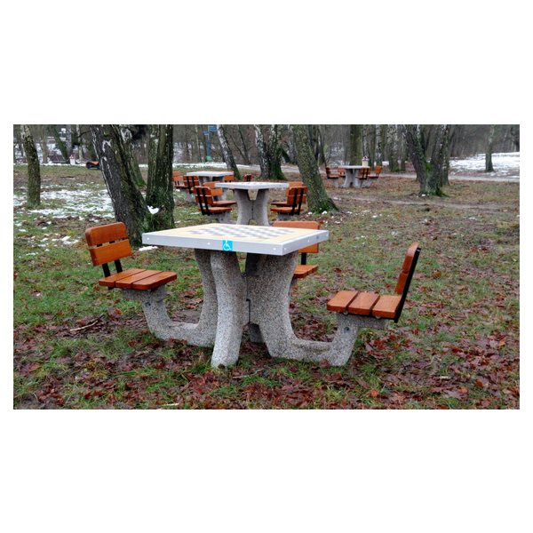 Antoine Concrete Games Table – Chess and Ludo – photo 5