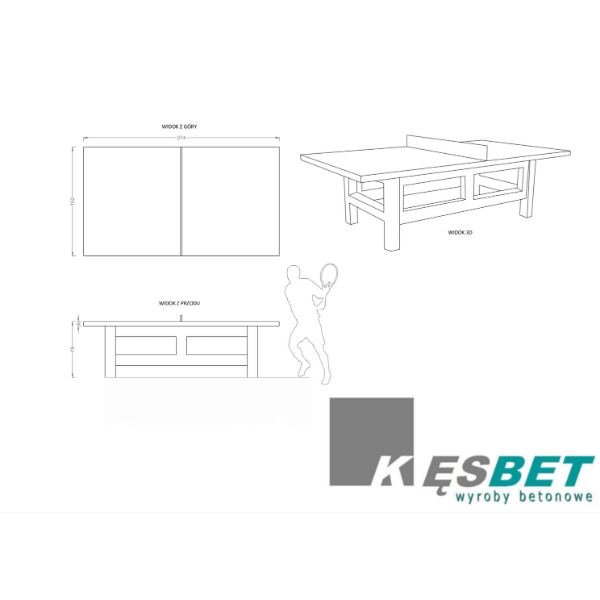 Charlotte Concrete Table Tennis Table – photo 10