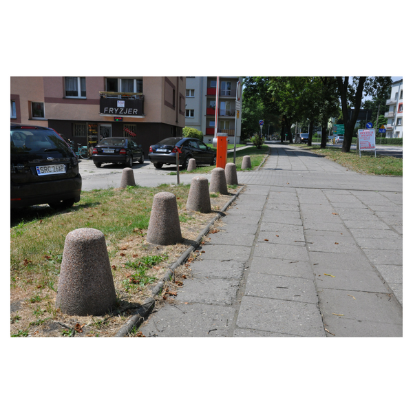 Słupek parkingowy betonowy Patrycja wys. 60 cm, śr. 20/35 cm – nuotrauka 4