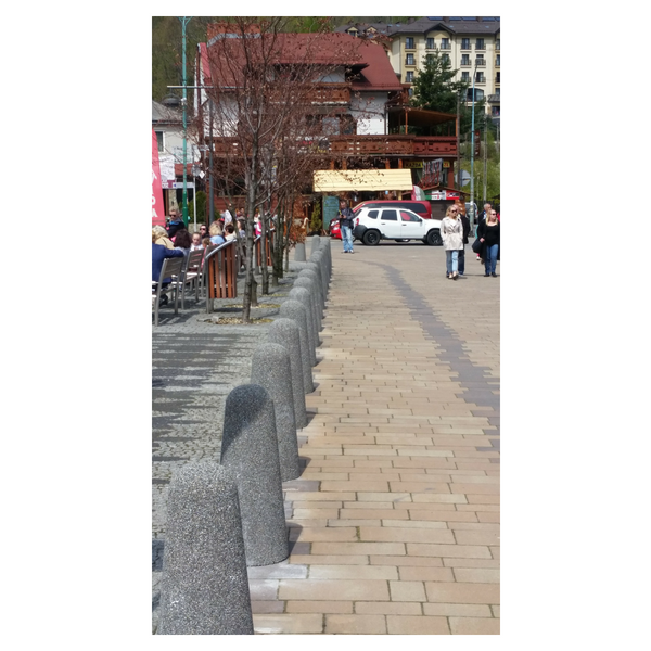 Słupek parkingowy betonowy Karmen wys. 80 cm, śr. 20/35 cm – foto 6