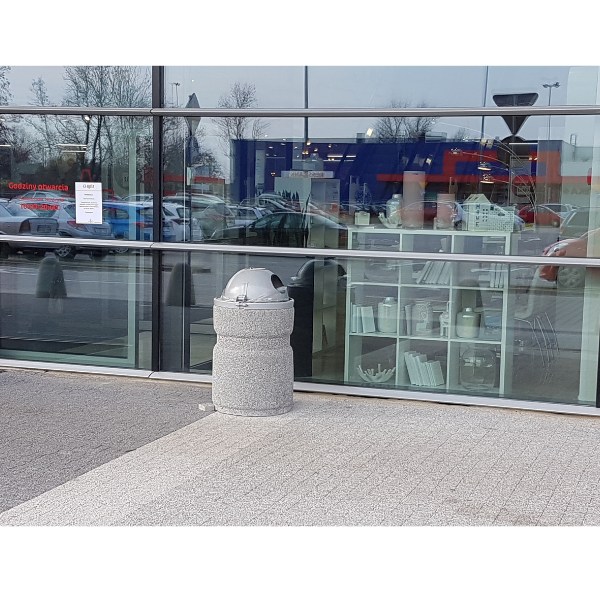 Andreas Concrete Litter Bin 70 l with Dome – photo 4