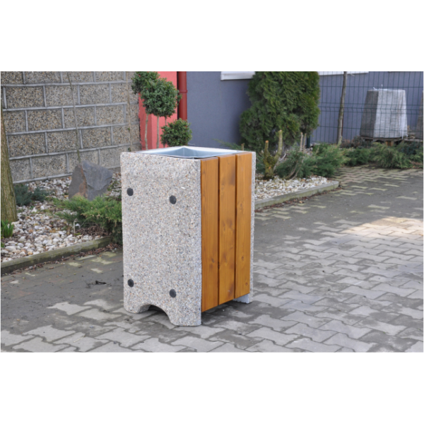 Malena Concrete and Timber Litter Bin 60 l – photo 3
