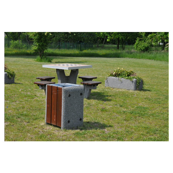 Izydor Concrete and Timber Litter Bin 60 l – photo 4