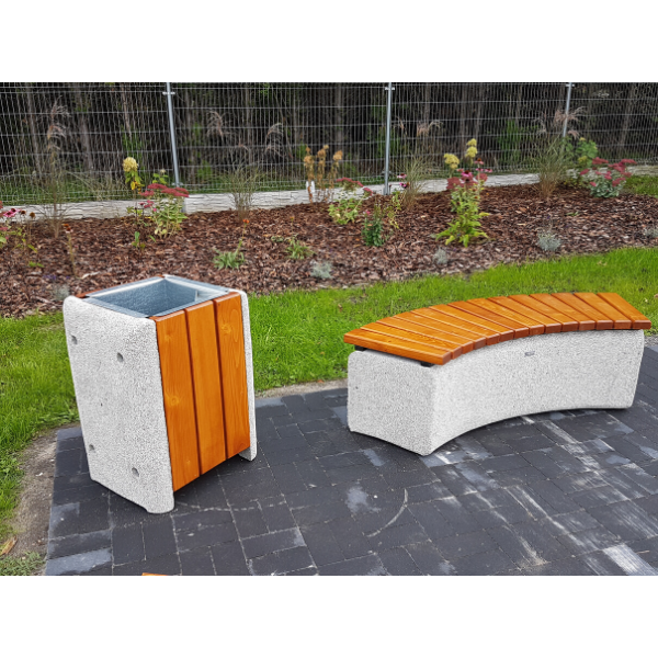 Izydor Concrete and Timber Litter Bin 60 l – photo 6