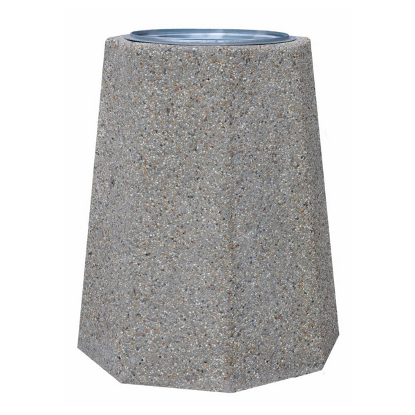 Vivian Octagonal Concrete Litter Bin 120 l