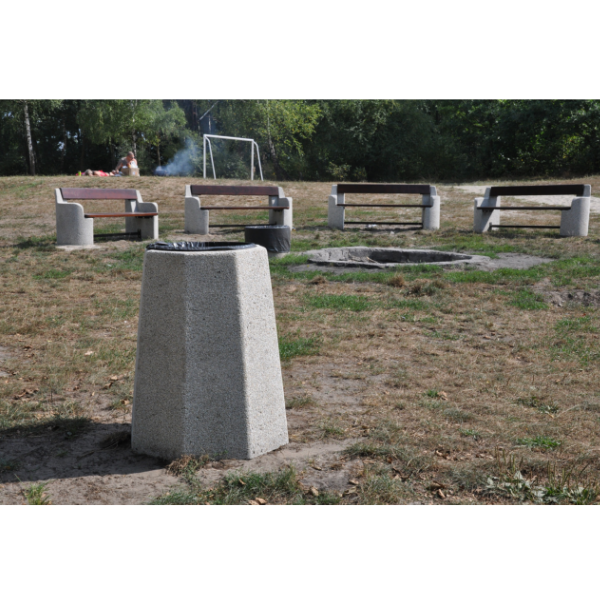 Vivian Octagonal Concrete Litter Bin 120 l – photo 4