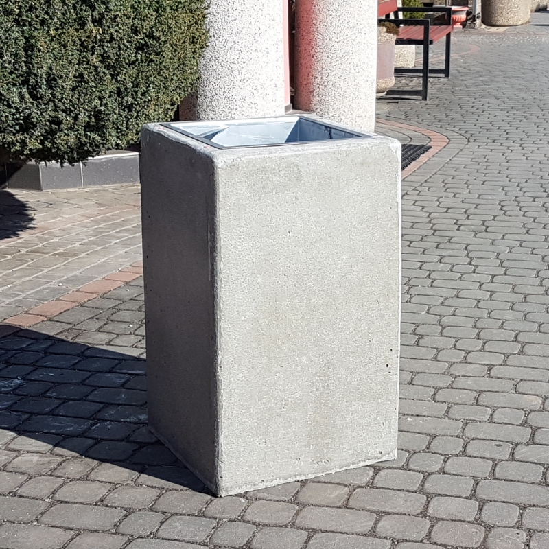 Nicol Square Concrete Litter Bin 70 l – photo 5
