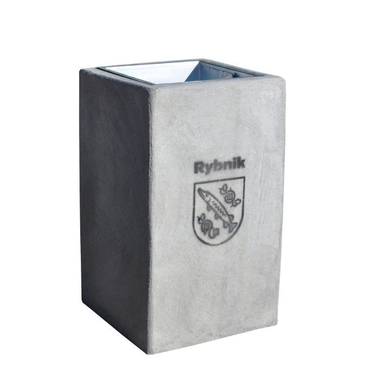 Nicol Square Concrete Litter Bin 70 l – photo 6