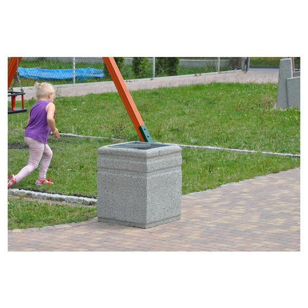 Jana Square Concrete Litter Bin 40 l – photo 4