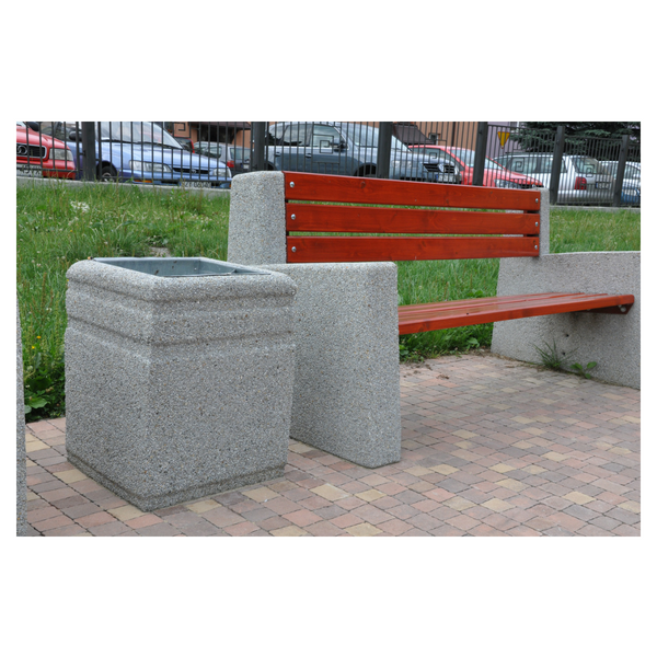 Jana Square Concrete Litter Bin 40 l – photo 5