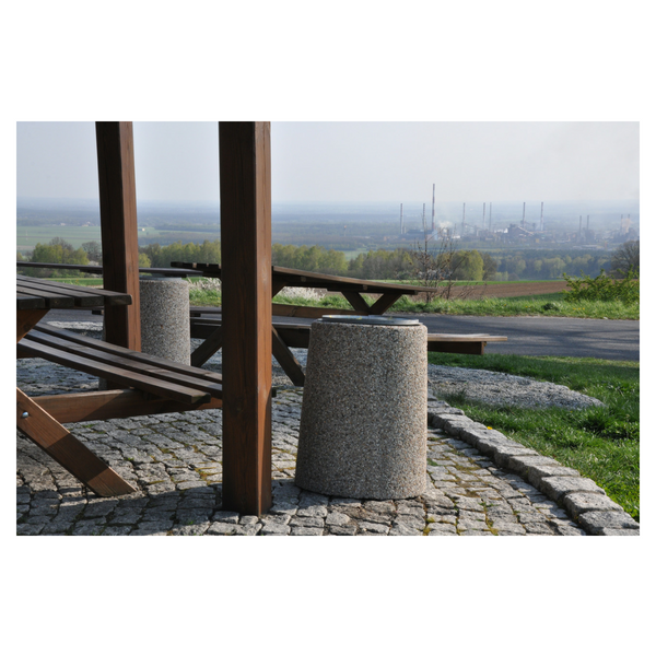 Kornel Round Concrete Litter Bin 40 l – photo 4