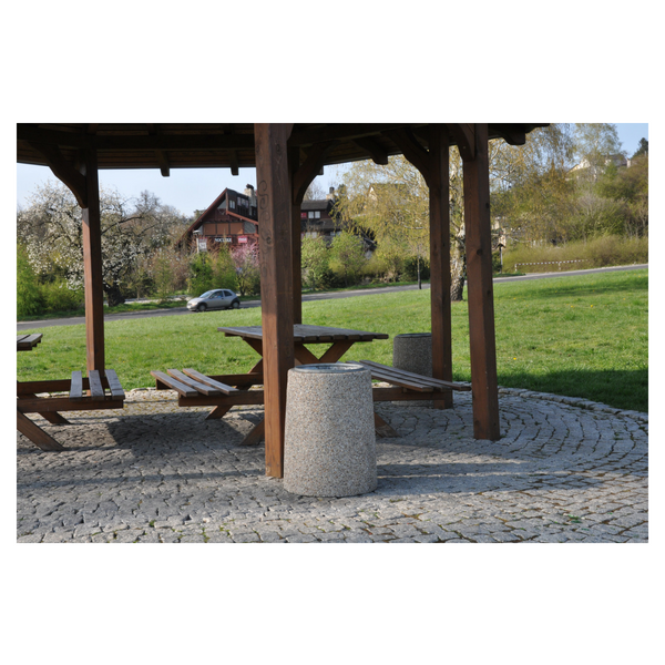 Kornel Round Concrete Litter Bin 40 l – photo 5