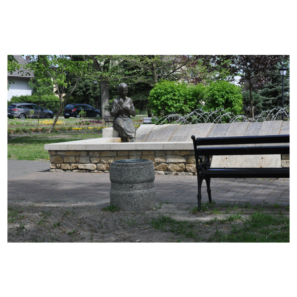 Kamila Round Concrete Litter Bin – photo 5