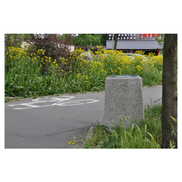 Kazimierz Octagonal Concrete Litter Bin 70 l – photo 4